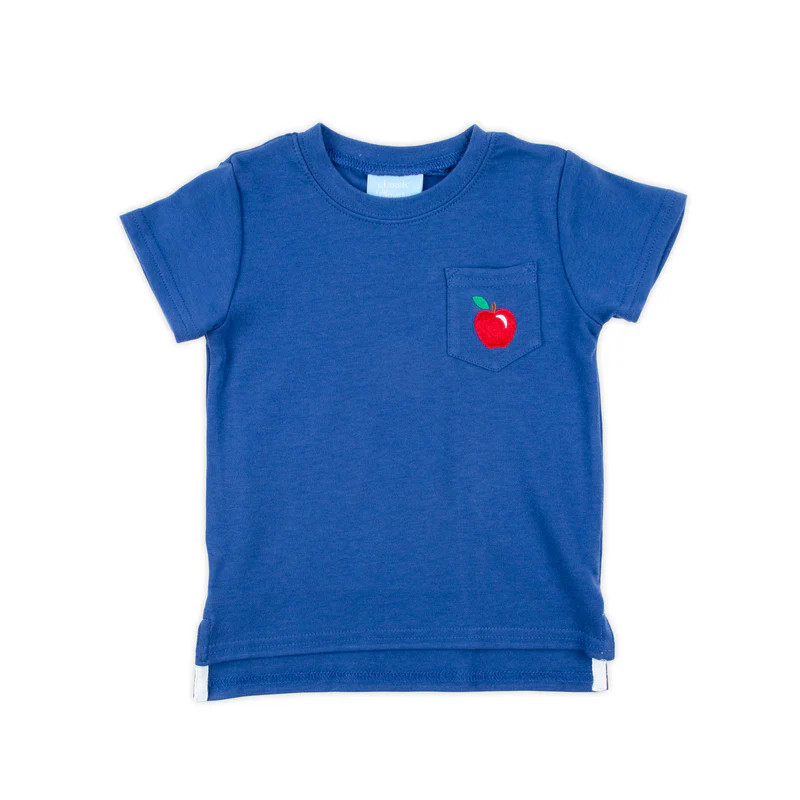 Apple Blue Short Sleeve Pocket Shirt | Classic Whimsy