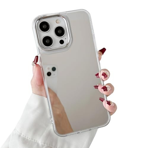 ZTOFERA Mirror Case for iPhone 16 Pro Max, Mirror for Girls Women Makeup, Cute Glossy Hard Back+Clear Soft TPU Bumper Slim Fit Anti-Drop Shockproof Protective Case for iPhone 16 Pro Max | Amazon (US)
