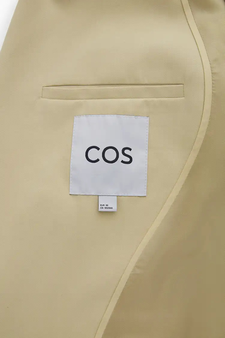 TAILORED SILK BLAZER - BEIGE - COS | COS (EU)