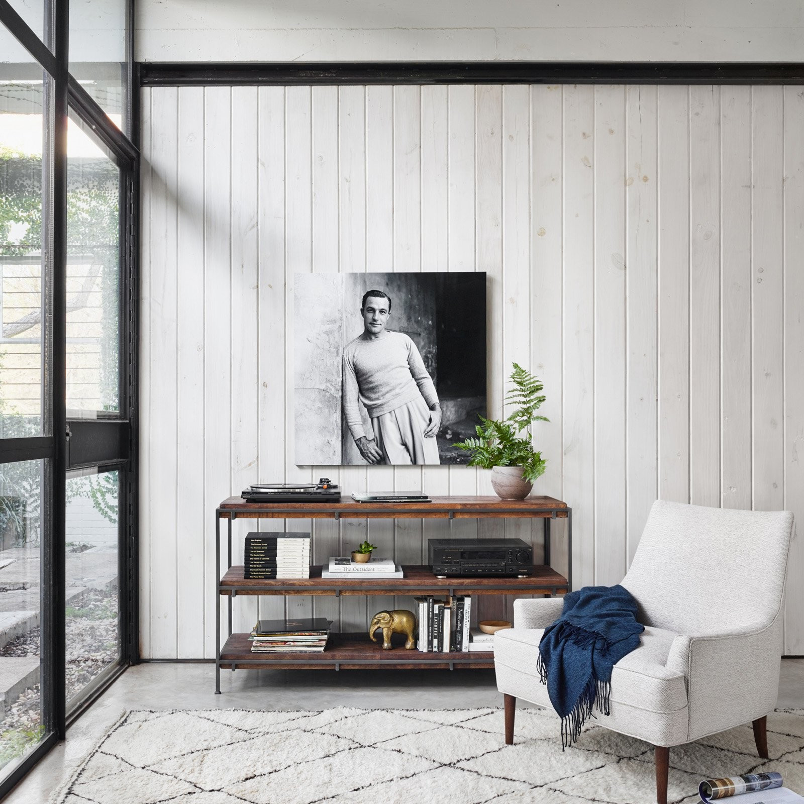 Four Hands Danya Noble Platinum Accent Chair | Hayneedle