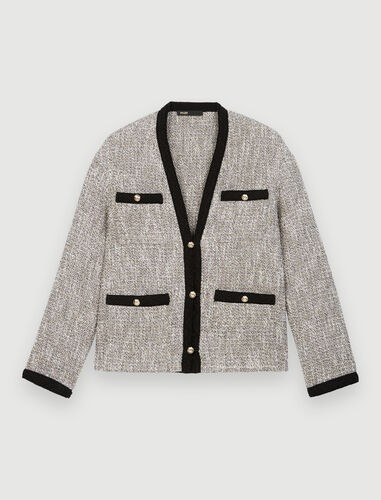 120VINIE Tweed-style jacket with contrast details | Maje (US)