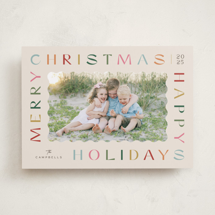 "Sugar Cookie" - Customizable Holiday Photo Cards in Beige by Jennifer Wick. | Minted