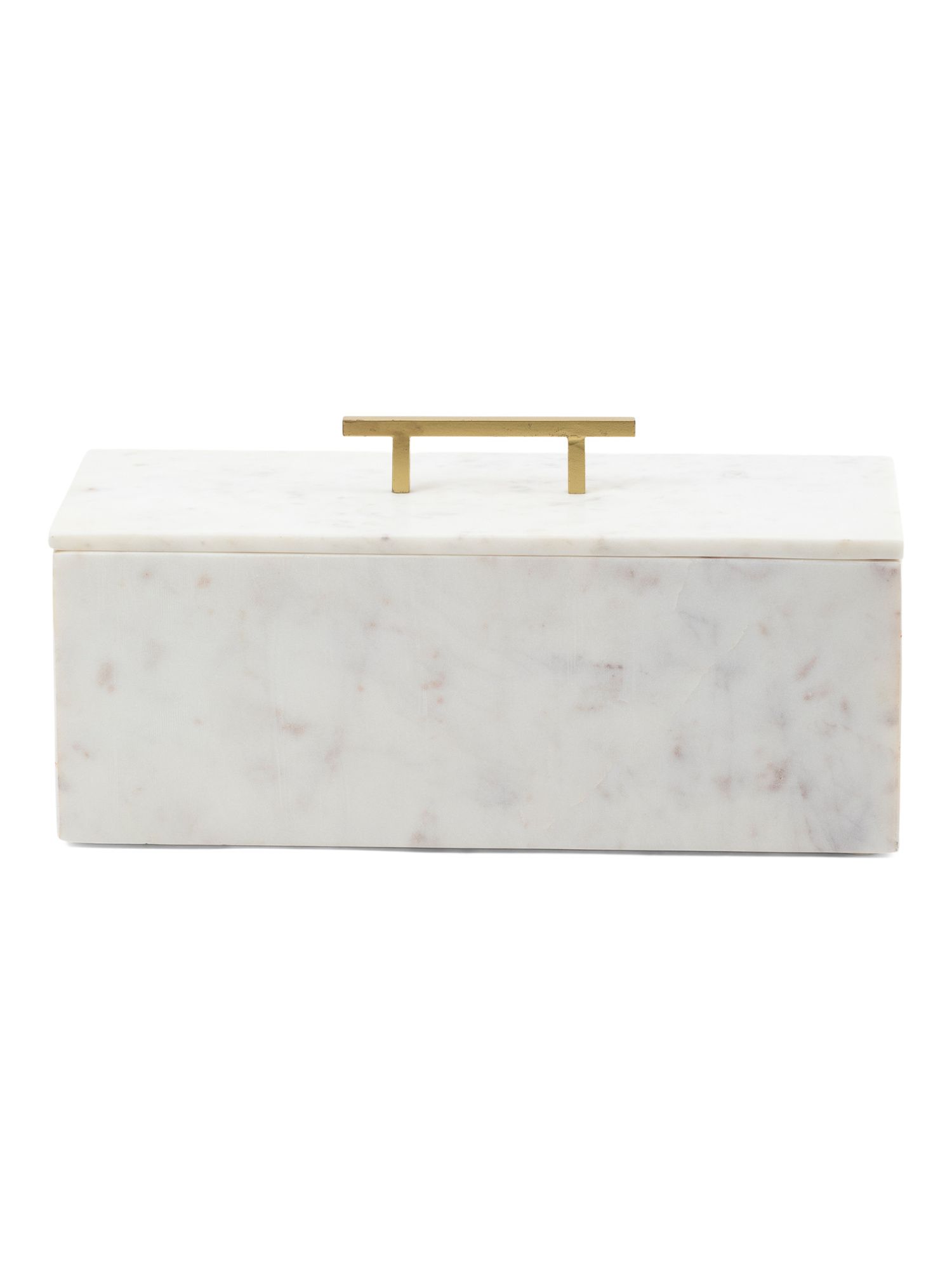 15x7  Marble Storage Box With Brass Handle Lid | Home | Marshalls | Marshalls