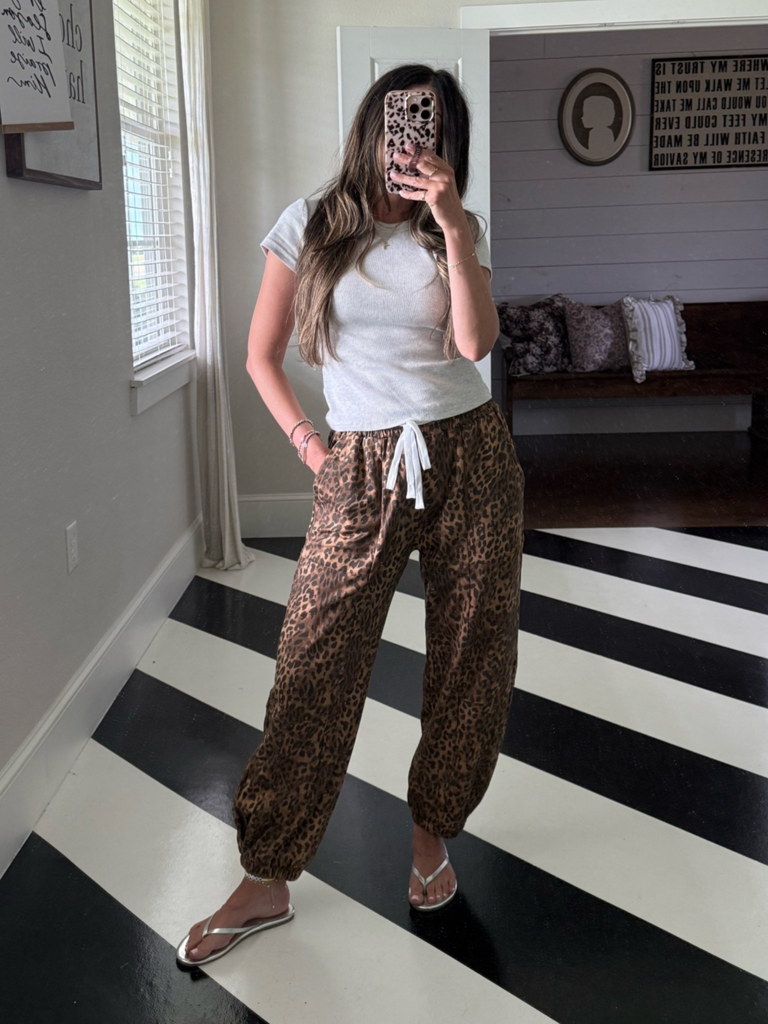 comfy casual lounge pants perfect for running errands, weekend, or movie night! Wearing small in the color leopard yellow. Also, these Old Navy fitted ribbed tees are hands down the best basic tees! Wearing xs! They’re 100% cotton so I don’t dry them!

#LTKootd #LTKmomlife #LTKgrwm