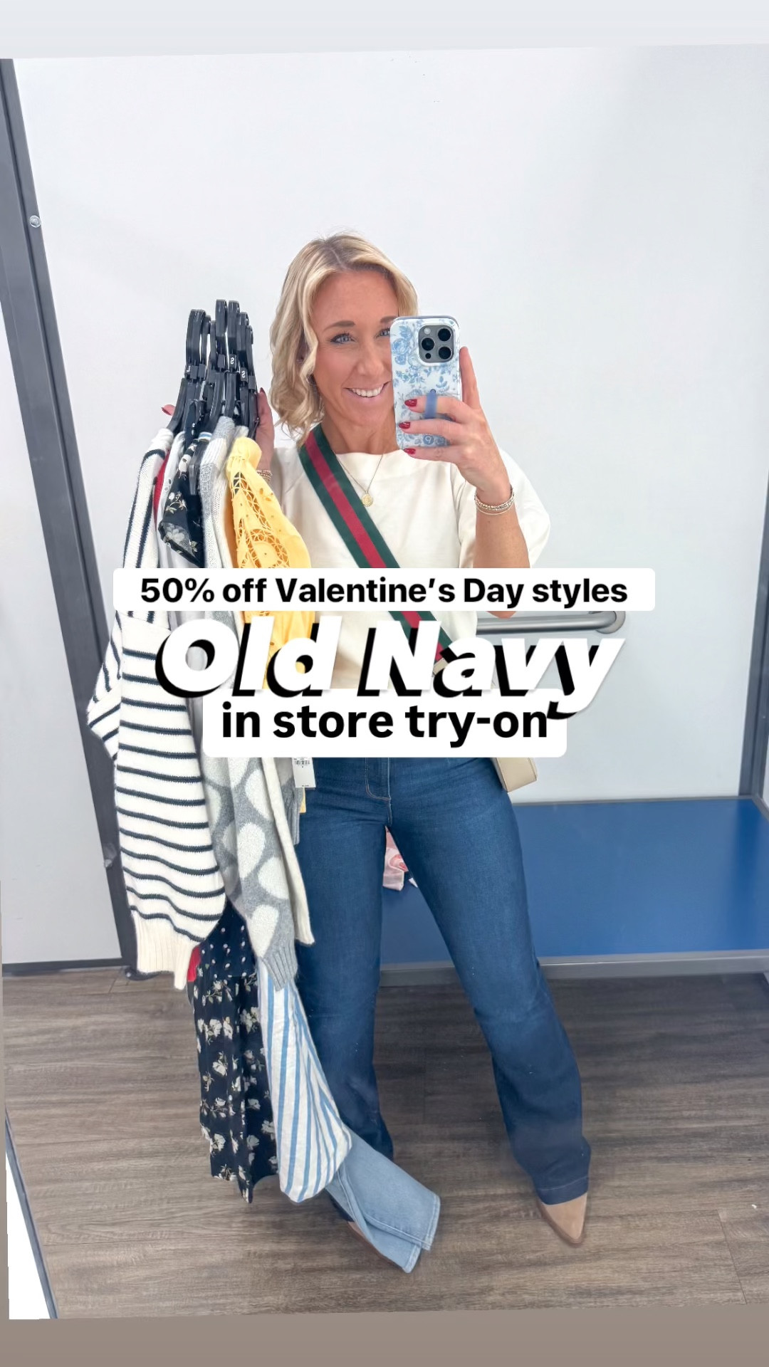 50% off Valentine’s Day styles:
1. & 2. Heart sweater - size small. Very soft. 
3. Embellished jeans - size 2, petite. 
4. Red/pink heart cardigan -size small. 
5. Striped cardigan - size large (all they had in store).
6. Pasta Lover t-shirt - size small.
7. Polka dot skirt - size small. 

#LTKWatchNow #LTKSaleAlert #LTKSeasonal