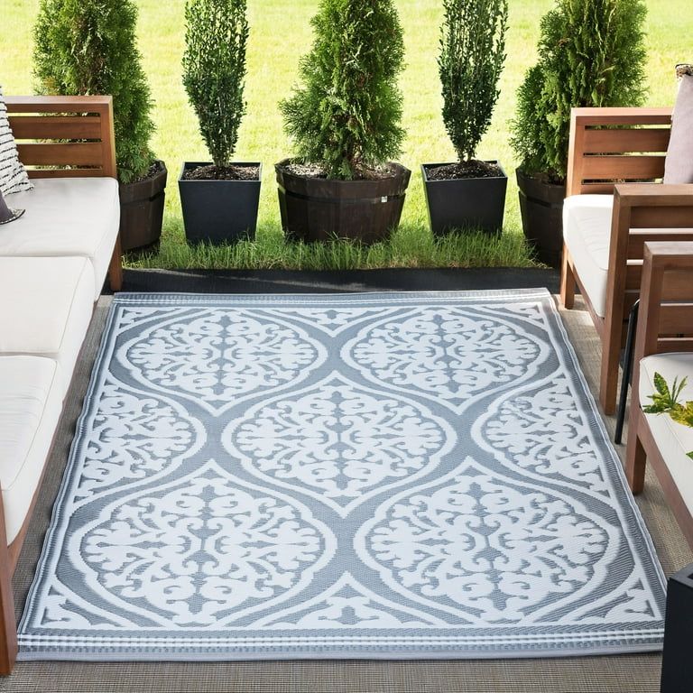 6x9 Waterproof, Reversible Plastic Straw Outdoor Rugs for Patios | Also for Camping, RV, Deck, Po... | Walmart (US)