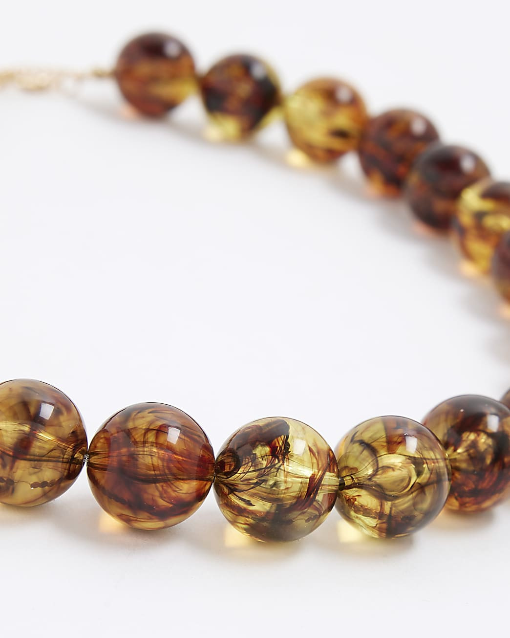 Brown Beaded Collar Necklace | River Island UK & IE