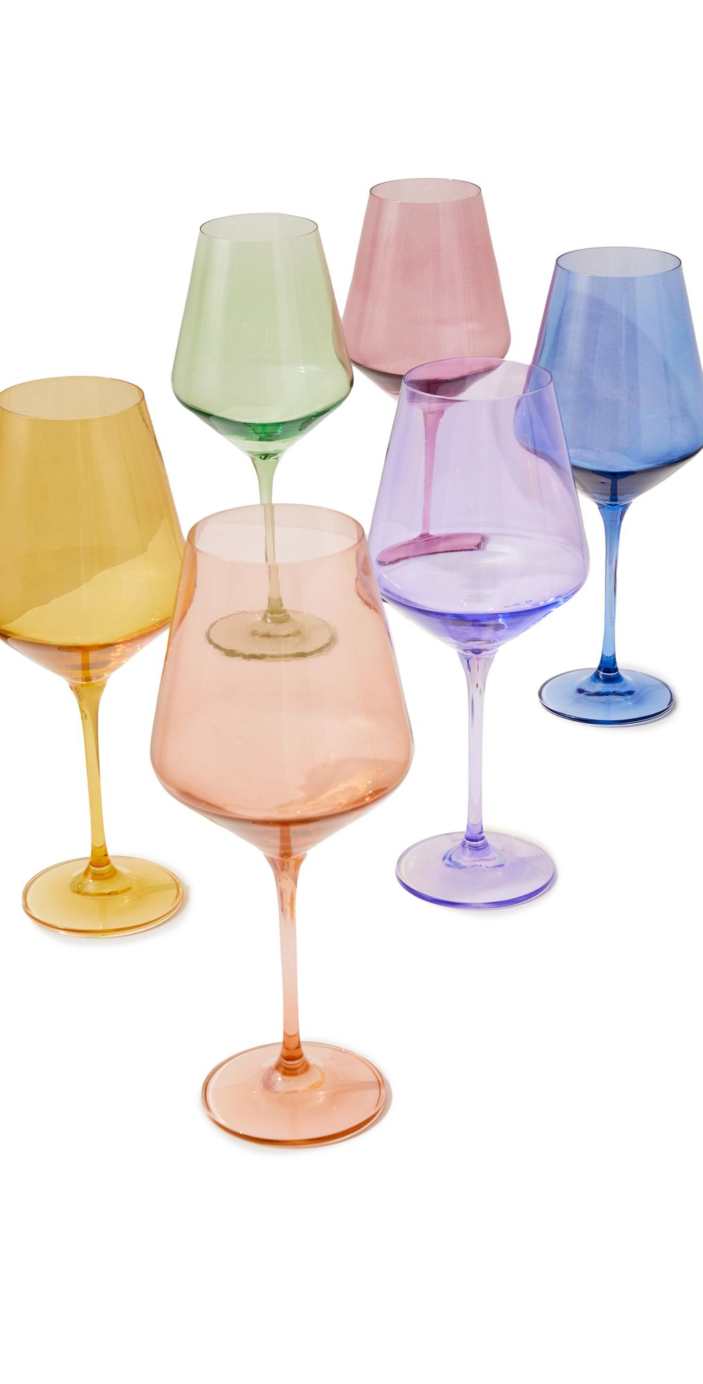 Estelle Colored Glass Stemware Set of 6 | Shopbop