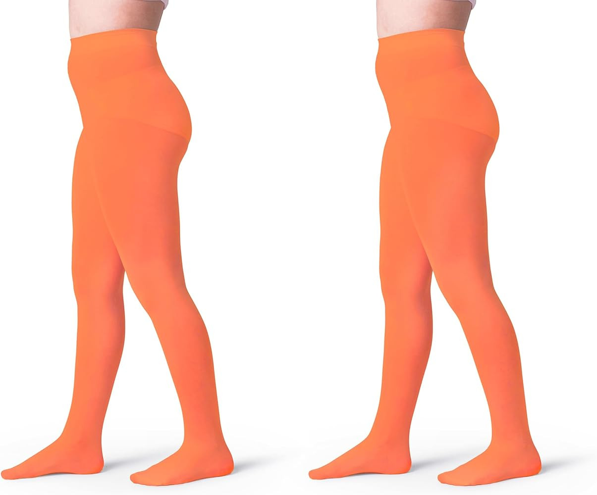 Silky Toes Girls' Opaque Microfiber Tights 1 or 2 Pairs Black White or Colored Nylon Stockings fo... | Amazon (US)