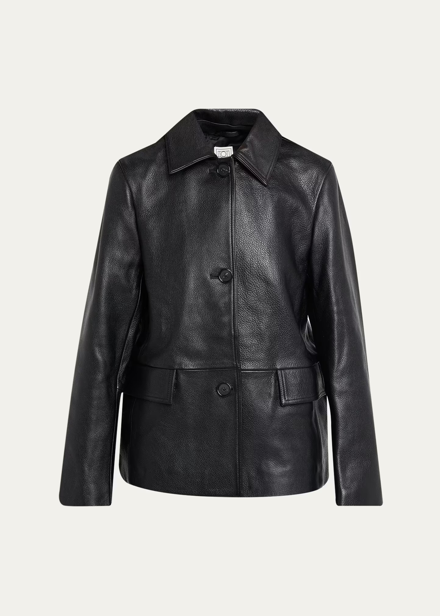 Toteme Grained Leather Jacket | Bergdorf Goodman