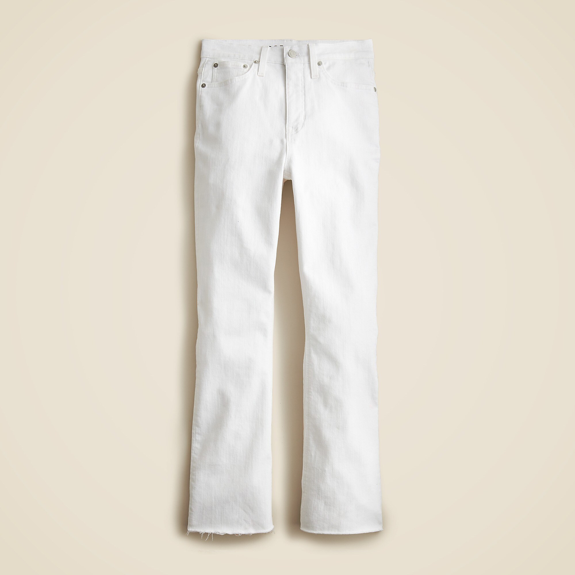 10" demi-boot crop jean in white | J. Crew US