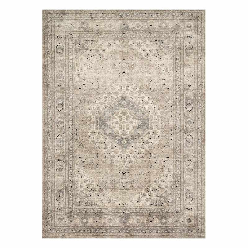 (B500) Xander Ivory & Tan Area Rug, 5x7 | At Home