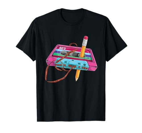 Vintage Cassette Tape Pencil 70's 80's 90's Music Mixtape T-Shirt | Amazon (US)