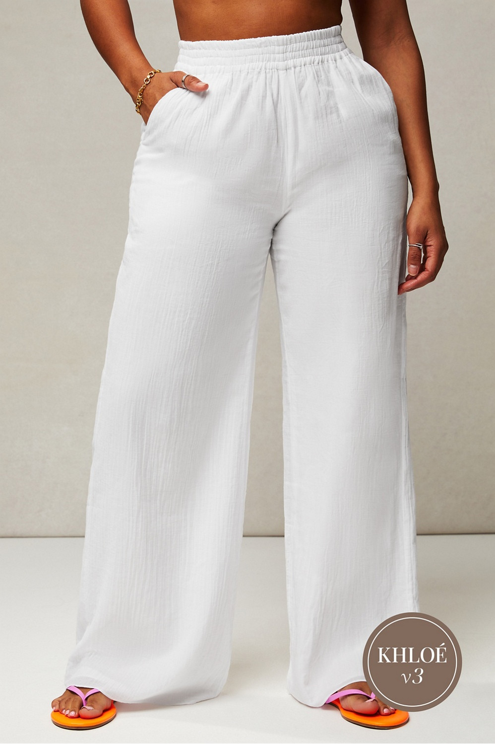Cotton Voile Wide Leg Pant | Fabletics - North America