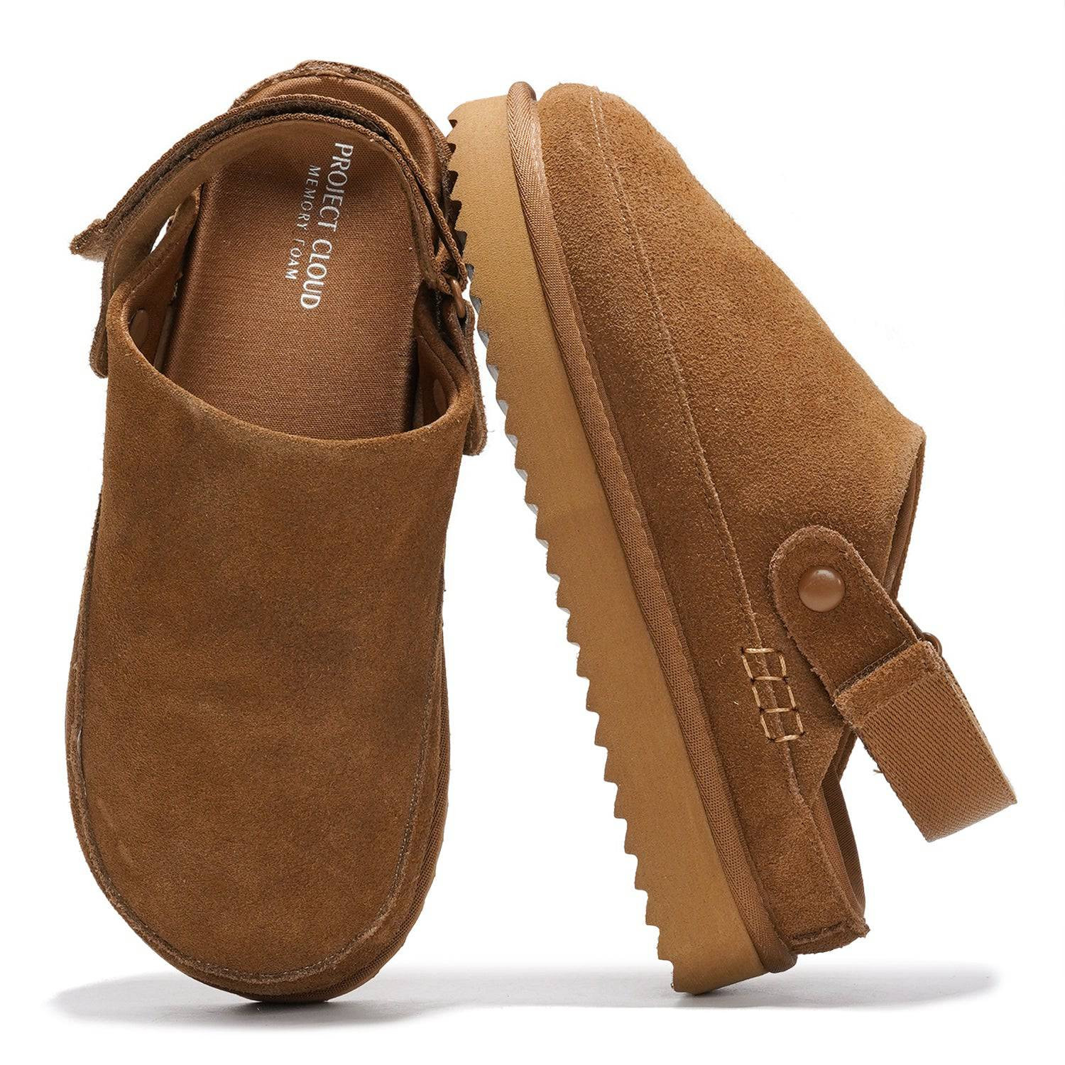 Goldstar Genuine Suede Clogs for Women | Project Cloud