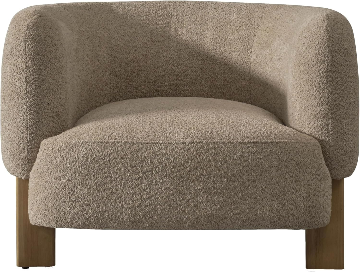 Timuel Collection Modern Living Room Fabric Accent Chair, Taupe, Brown | Amazon (US)