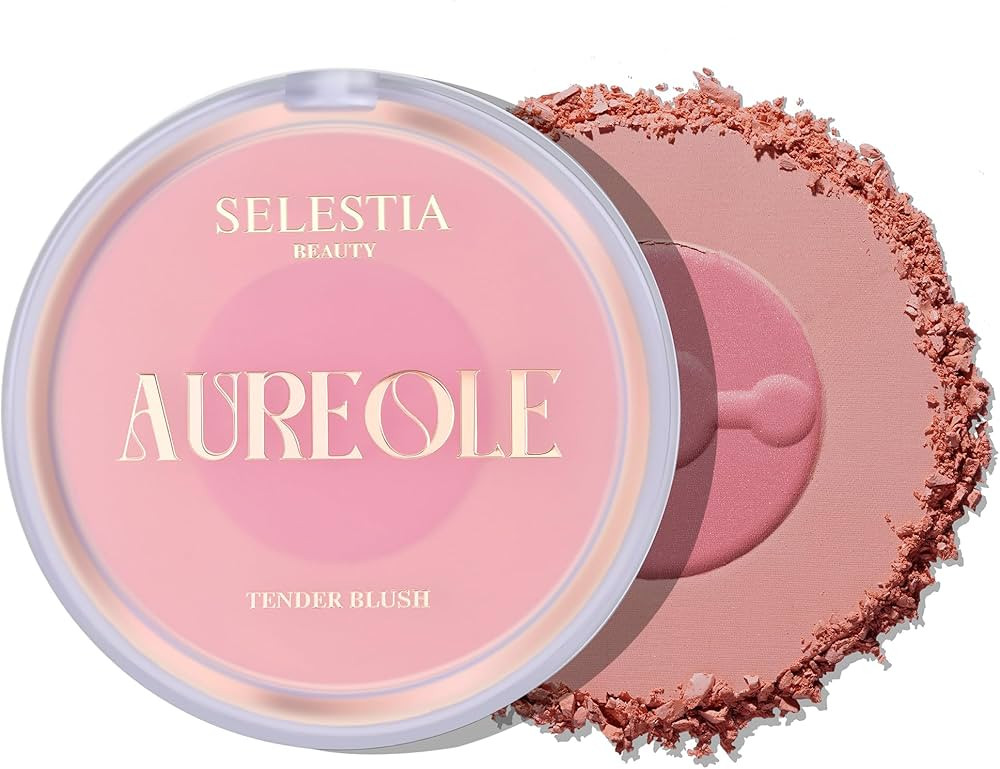 SELESTIA BEAUTY Blush Duo Aureole - High Pigmented Pink Blush for Cheeks - Blush Powder with Matt... | Amazon (US)