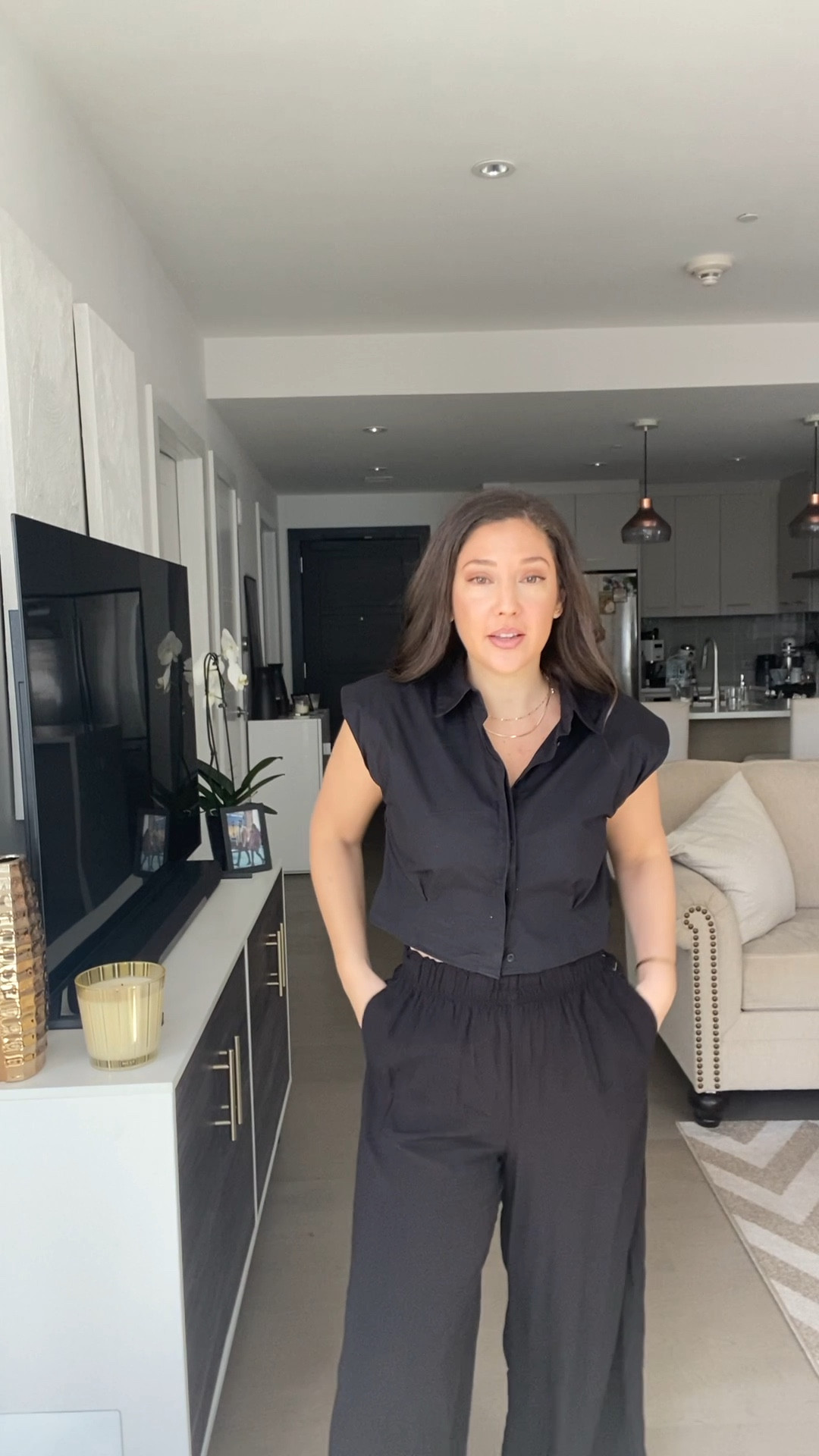 H&M does great linen and cotton basics - these cropped pants are a summer essential! I love pairing them with a black crop top. I’m 5”1’ so the crop is full length on me. I wear size small 

#LTKstyletip #LTKSeasonal #LTKFind