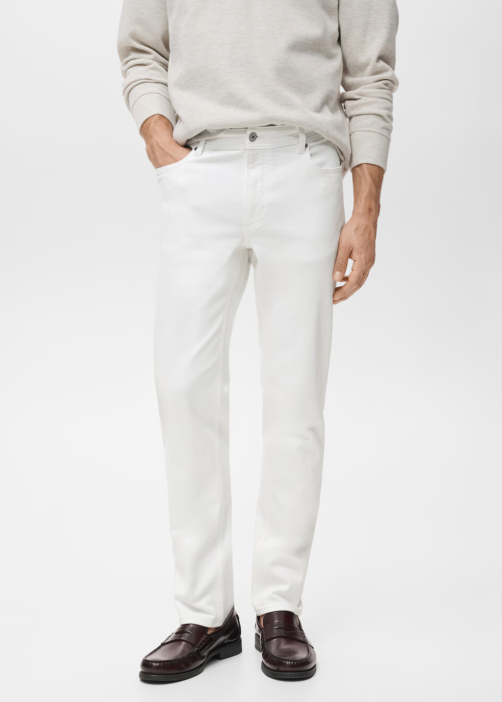 Slim fit white Jan jeans - Men | MANGO USA | Mango (US/MX/AU)