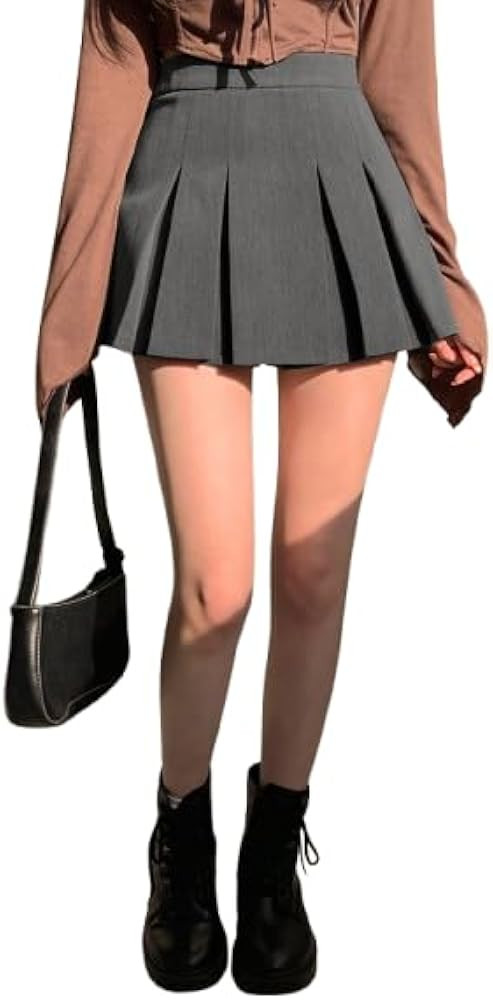 SOLY HUX Women's Pleated Skirt High Waisted A Line Casual Mini Skirts | Amazon (US)