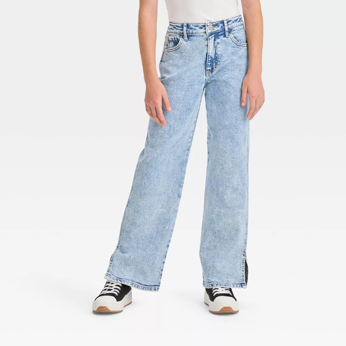 Girls' High-Rise Wide Leg Baggy Jeans - art class™ | Target