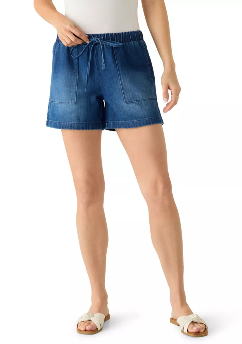 Women's Tie Front Denim Shorts | Belk