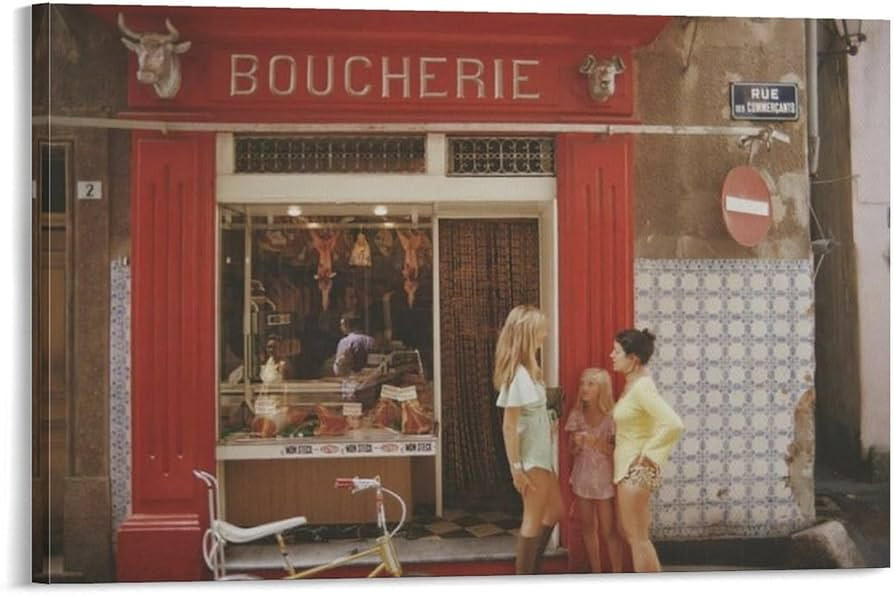 Saint Tropez Boucherie American Photographers Slim Aarons Art Poster Canvas Wall Art Poster For R... | Amazon (US)