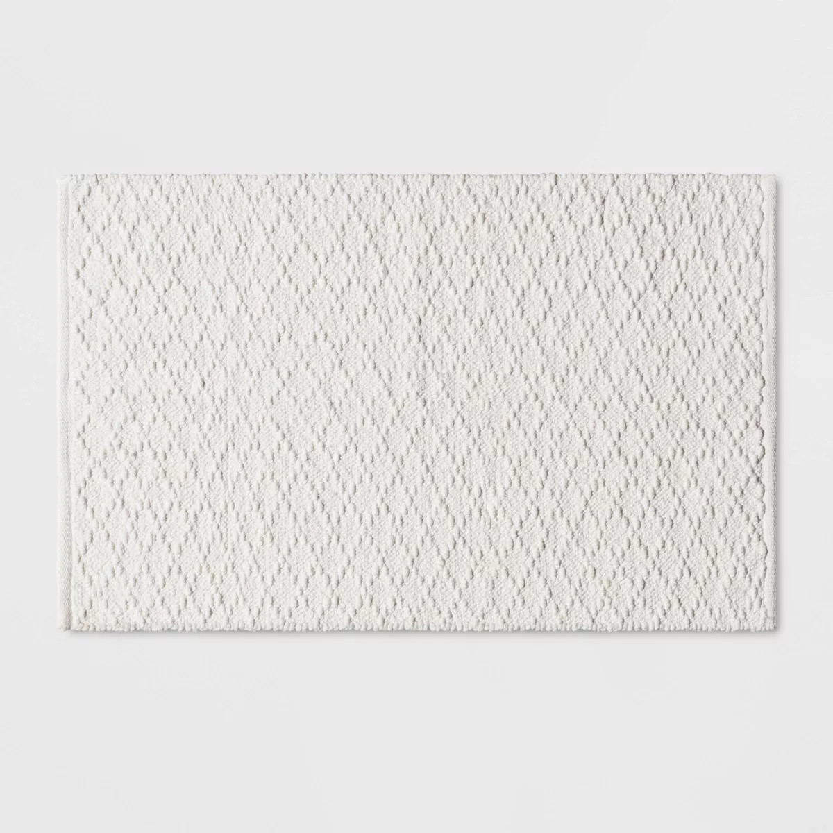 Diamond Stripe Bath Rug White - Threshold™ | Target