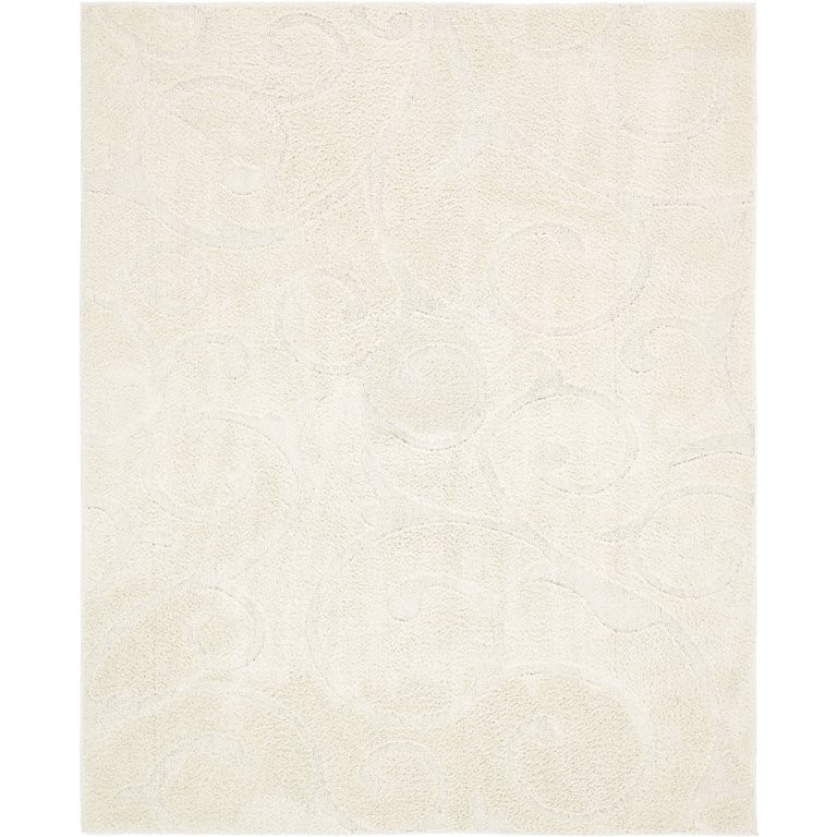 Rugs.com Botanical Shag Collection Rug – 8' x 10' Ivory Shag Rug Perfect For Living Rooms, Larg... | Walmart (US)