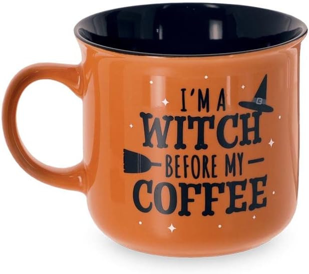 burton+BURTON Halloween I'm A Witch Before My Coffee Mug, 14 Oz, Ceramic, Kitchen Accessories | Amazon (US)