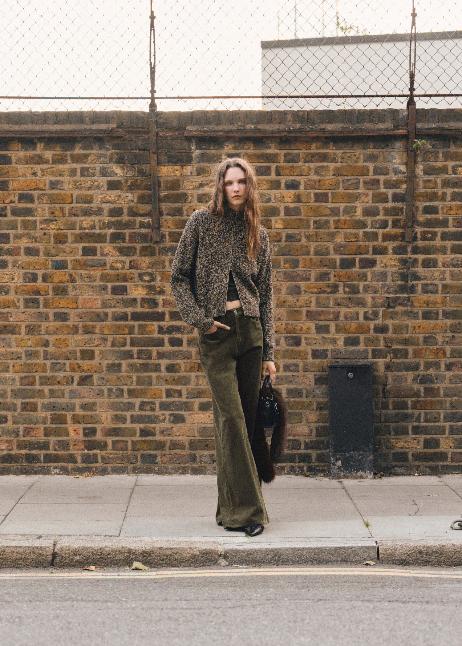 Speckled zip-up cardigan | Mango (US/MX/AU)