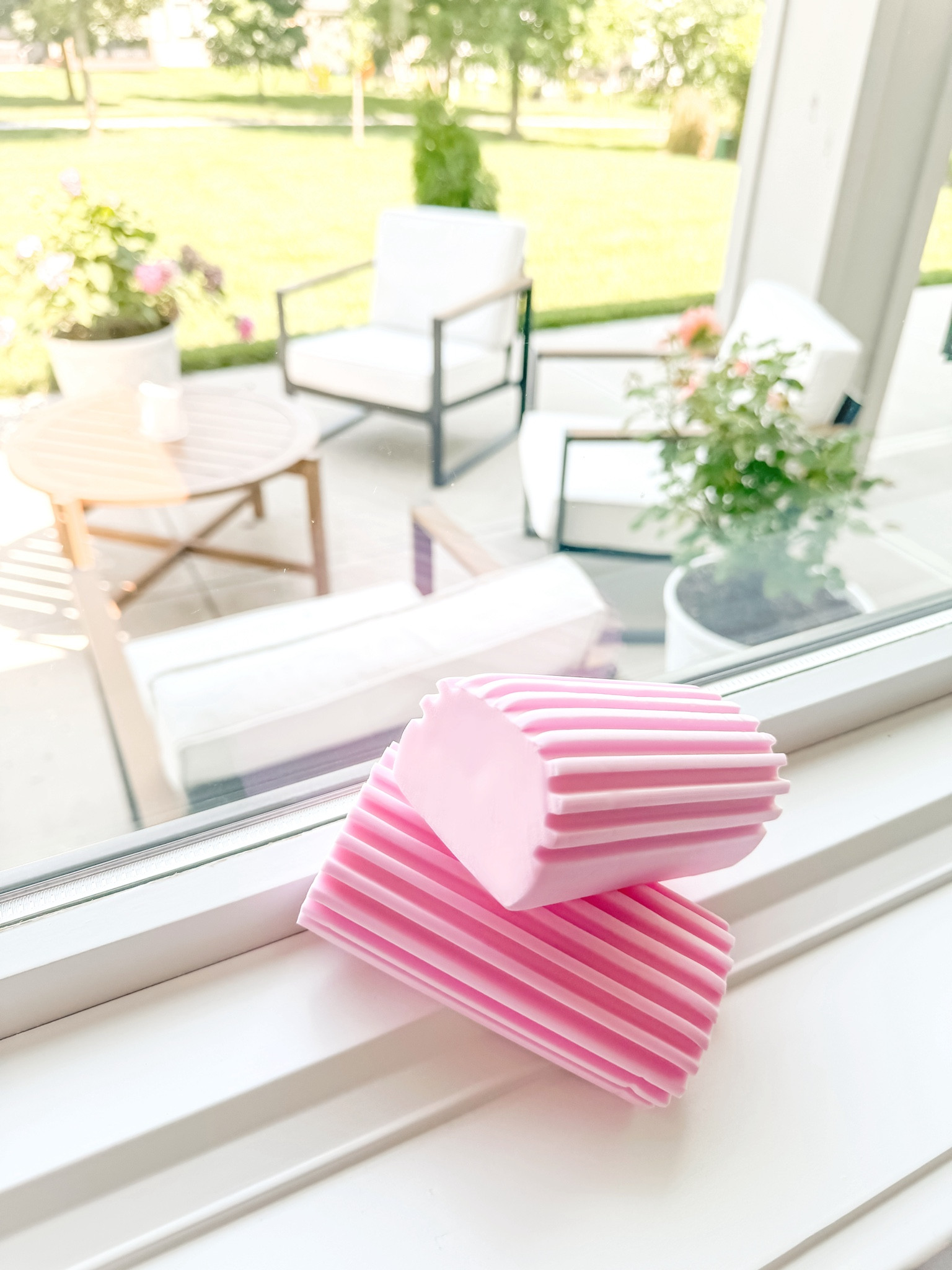 Let’s just say these little pink gems are a miracle worker! 🧼 *NO* need for harsh chemicals - Just add water! 💦

Grime, dirt and oil don’t stand a chance when it comes to Blinds, Baseboards and Vents - I even used them on our Window Sills, and still can’t believe how amazing they worked with just a simple scrub! 🤯

Best part, you can rinse and reuse!!! ♻️ 

#LTKSeasonal #LTKHome #LTKSummerSales