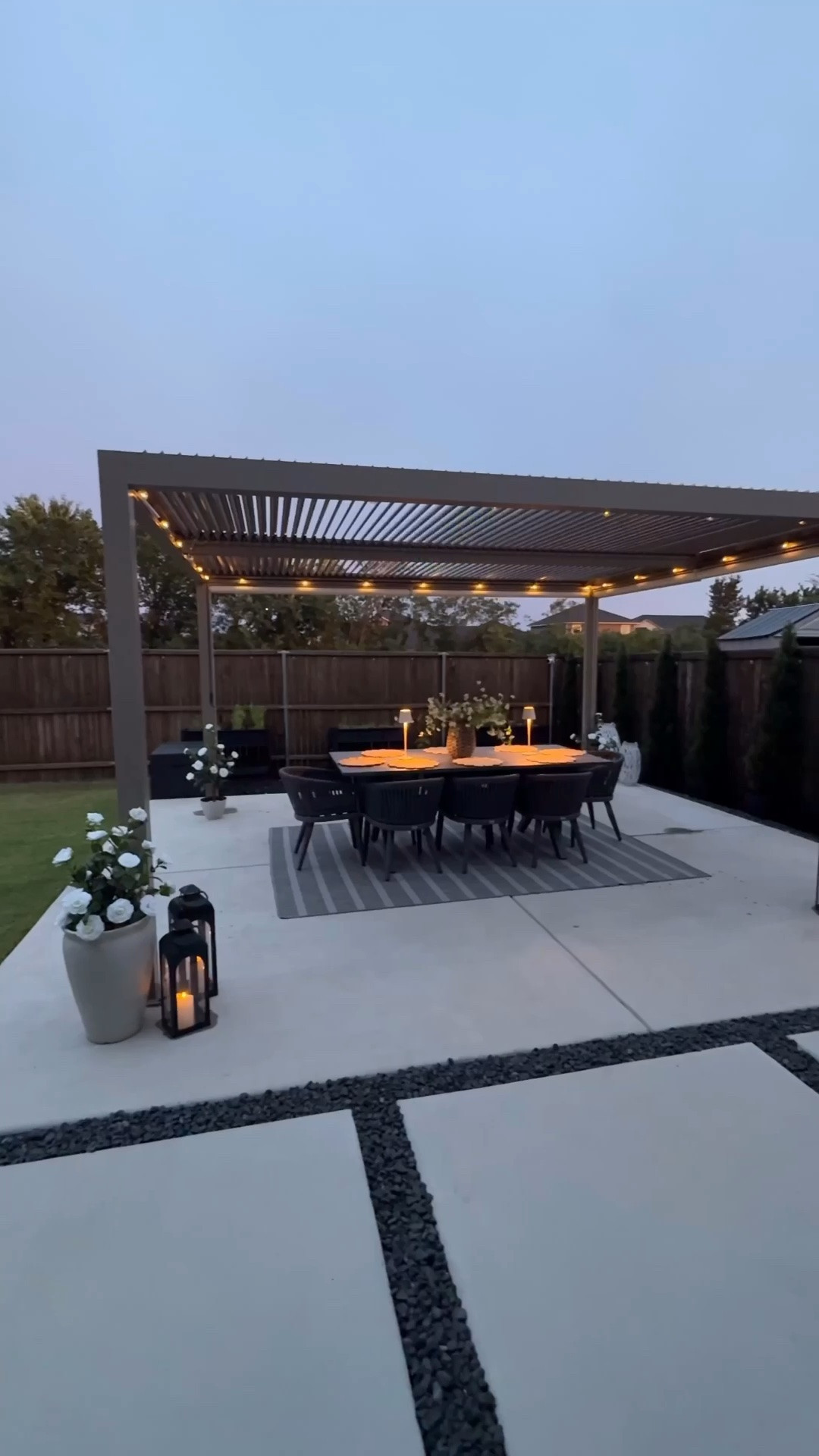 This is the 12x14 in louvered pergola in champagne