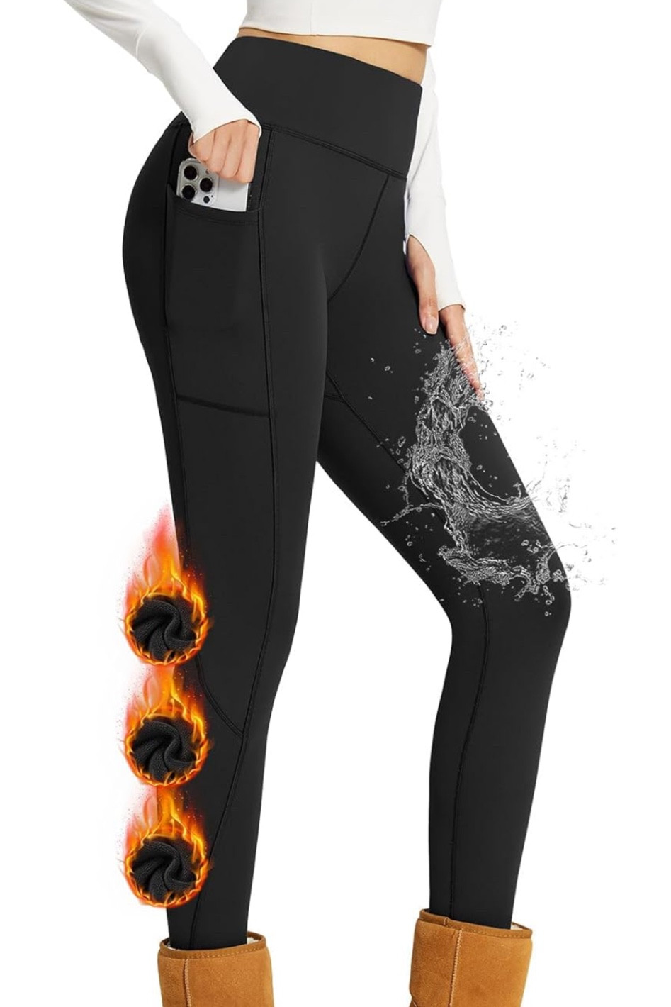 Fleece lined leggings from Amazon on sale! This pair is also water resistant. Comes in a variety of colors 🔥 

#amazon #amazonleggings #fleeceleggings 

#LTKStyleTip #LTKSaleAlert #LTKFindsUnder50
