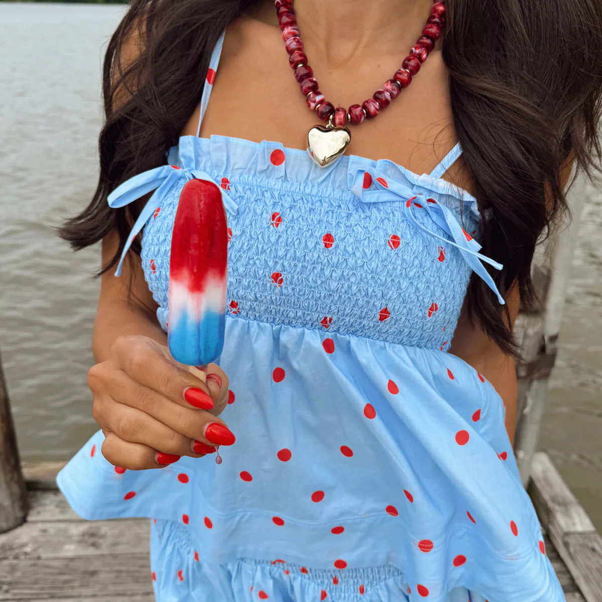 All American Girl Top - Blue | The Impeccable Pig