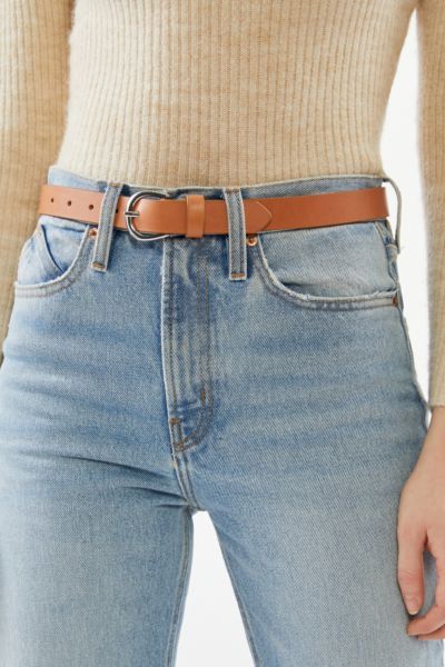 Mini Horseshoe Leather Belt - Brown L at Urban Outfitters | Urban Outfitters (US and RoW)