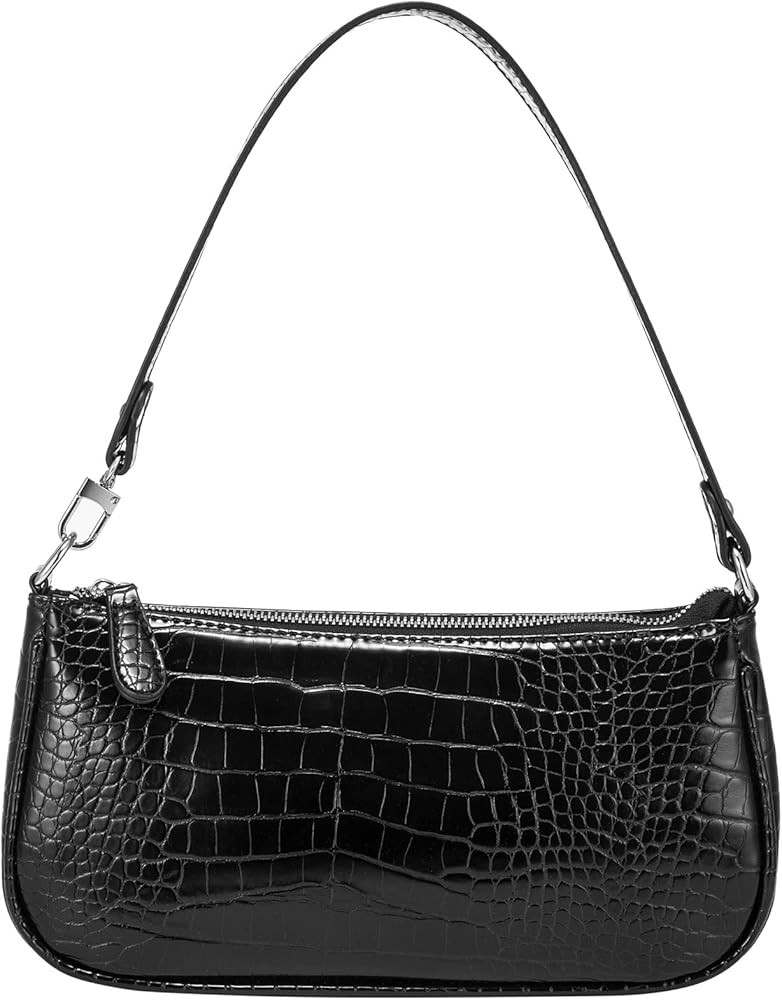 Amazon.com: Shoulder Bags for Women, Retro Classic Tote HandBag Crocodile Pattern Clutch Mini Pur... | Amazon (US)