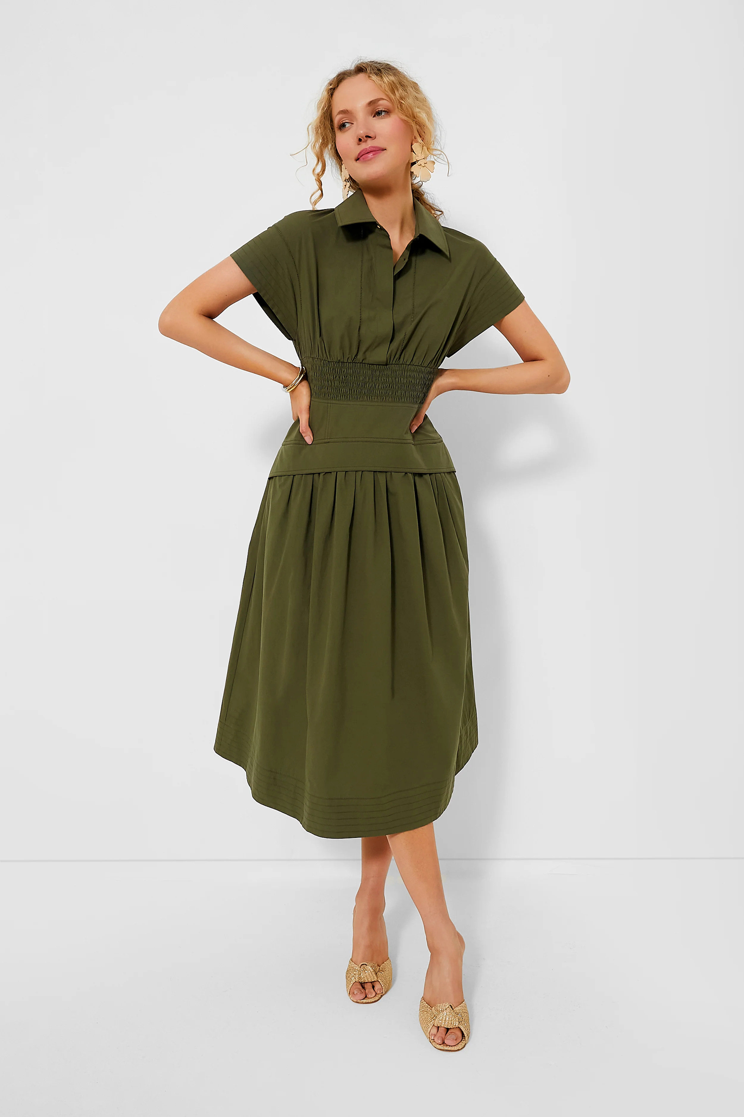 Army Green Cameran Dress | Tuckernuck (US)
