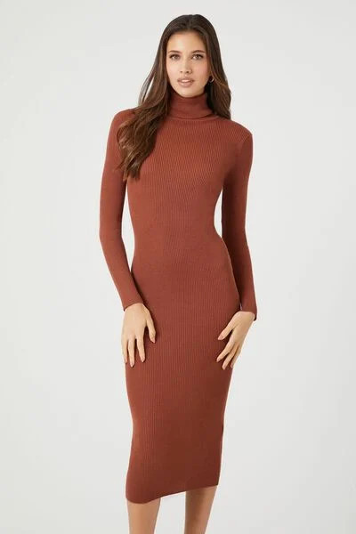 Turtleneck Bodycon Midi Sweater Dress | Forever 21 | Forever 21 (US)