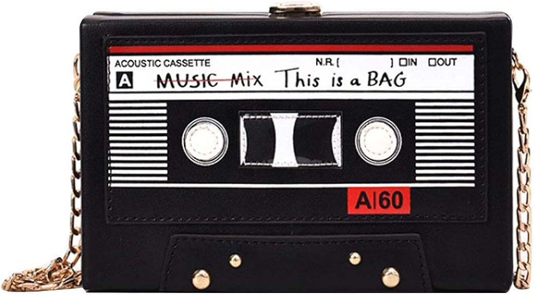 Reberomantic Women Retro Radio Shape Crossbody Bag PU Leather Metal Vintage Evening Clutch Purses | Amazon (US)