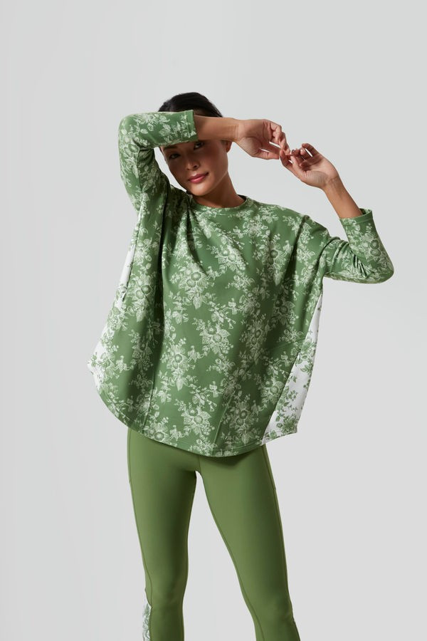 Provence Toile Crewneck Pocket Pullover | Tuckernuck (US)