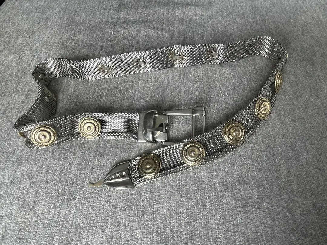 VTG NANNI Belt Womens Silver Metal Mesh Western Concho Studded Waist One Size | Etsy (US)