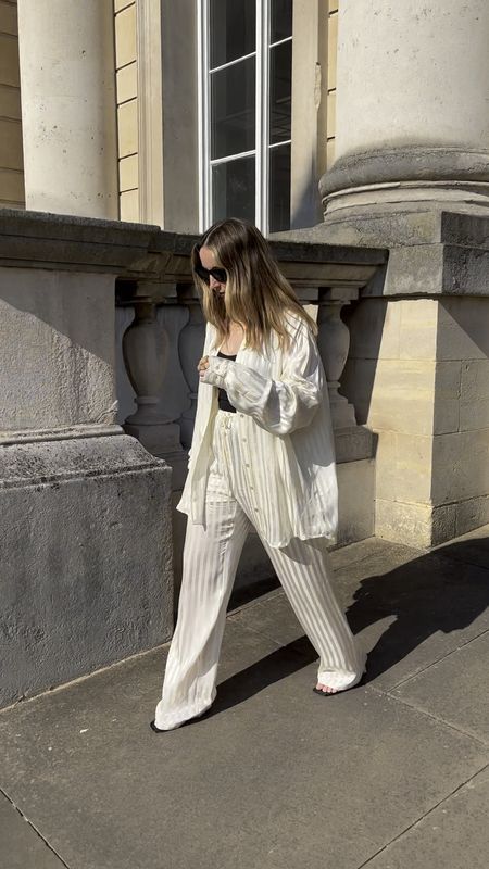 Coords are one of my fave options for spring/summer. This one is old Zara but I’ve linked some similar below 🤍 🤍
Pyjama set | Cream stripe co-ord | Silk satin set | Summer holiday outfits | Spring outfit ideas | minimal wardrobe 

#LTKSeasonal #LTKworkwear #LTKstyletip