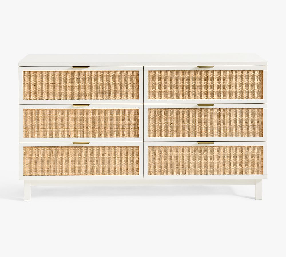 Westly Cane 6-Drawer Dresser (60") | Pottery Barn (US)