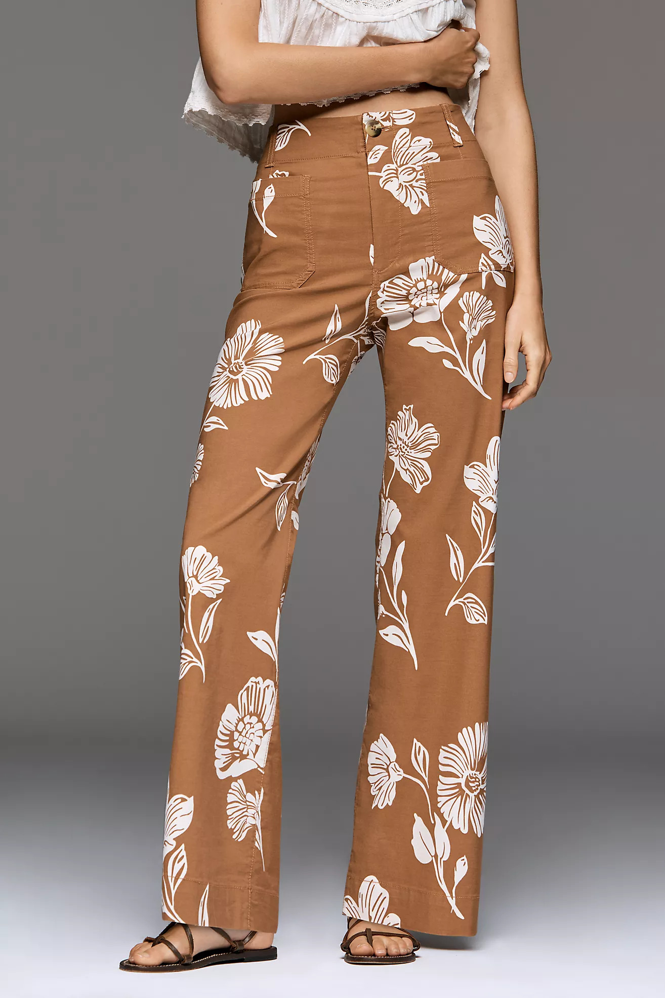 Maeve Colette High-Rise Wide-Leg Full-Length Pants | Anthropologie (US)