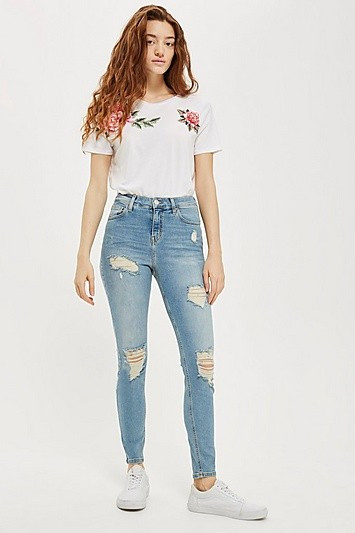 Bleach Super Ripped Jamie Jeans - Bleach | Topshop US
