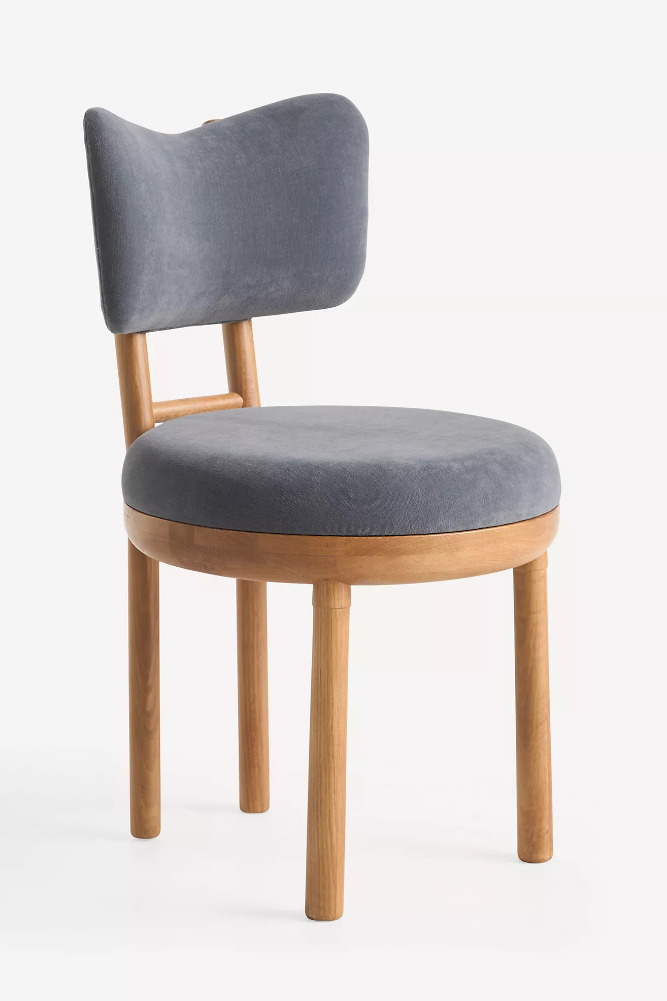 Irie Velvet Oak Wood Dining Chair | Anthropologie (US)