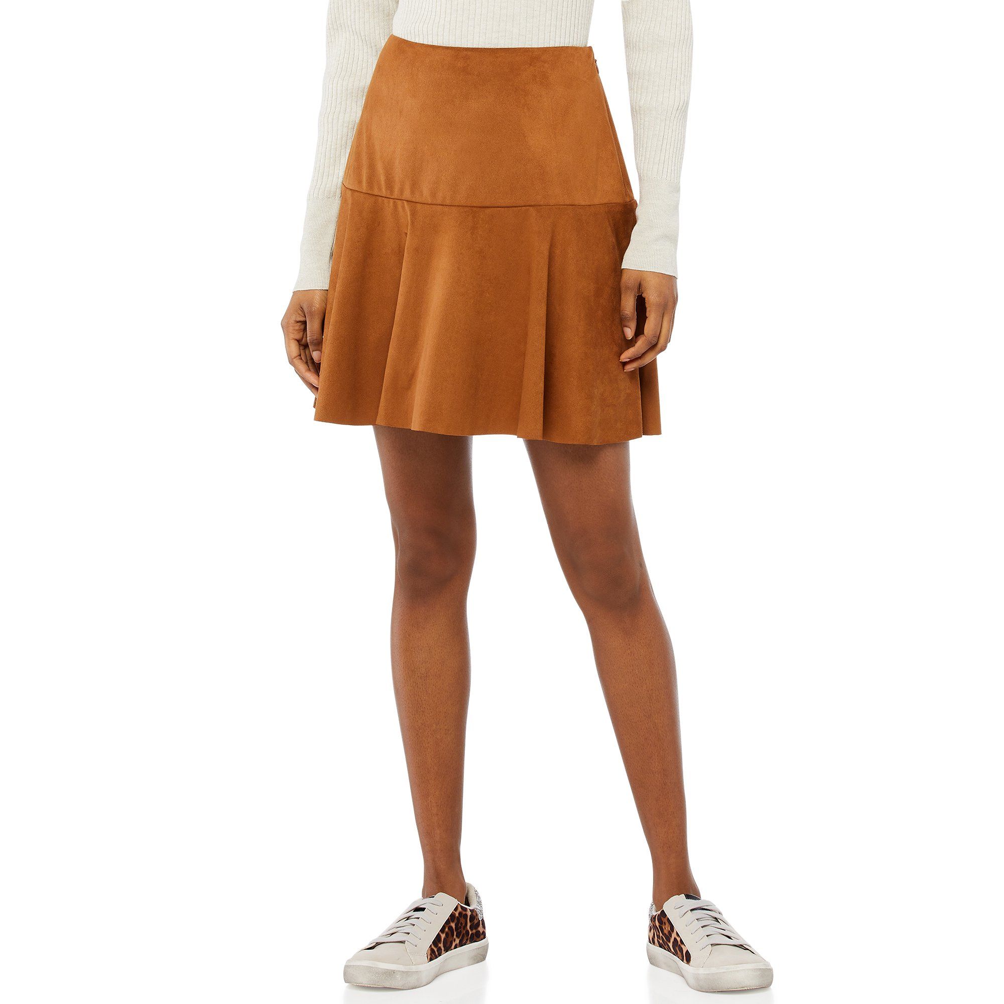 Scoop Women’s A-Line Faux Suede Skirt | Walmart (US)