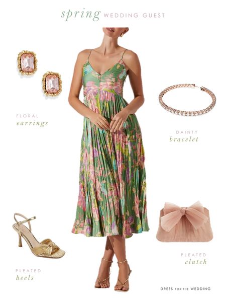 Spring wedding guest dress, spring wedding outfit, midi dress, floral dress, Astr the Label dress. 

#LTKSeasonal #LTKwedding #LTKparties