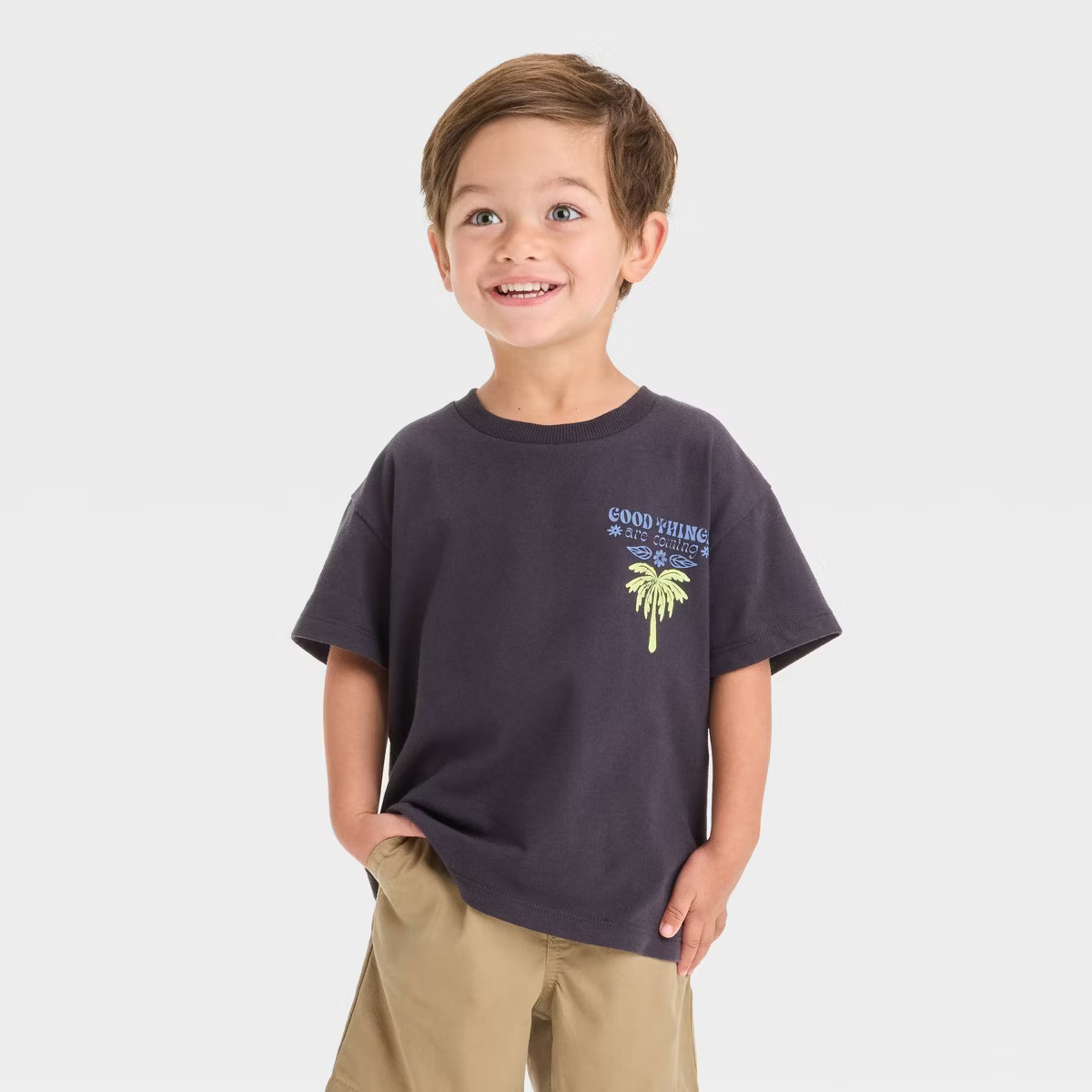 Grayson Mini Toddler Boys' Good Things Are Coming Graphic T-Shirt - Black | Target